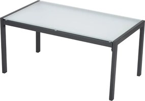 Záhradný set LOUNGE s kreslami, lavicou a stolíkom, sivý