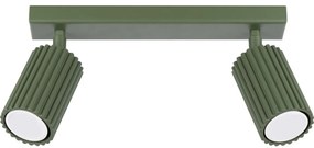 Sollux SL.1618 - Bodové svietidlo KARBON 2xGU10/10W/230V zelená