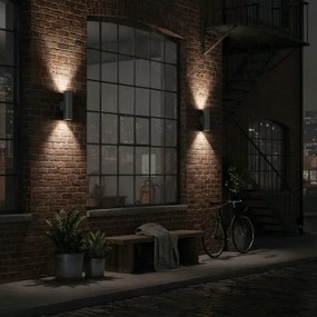 Ideal Lux - Vonkajšie nástenné svietidlo GUN 2xGU10/35W/230V IP44 antracit