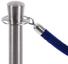 Povraz na bariérový stĺpik, chrómové koncovky, modrá