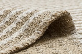 Koberec JUTE 3650 so strapcami krémový / béžový