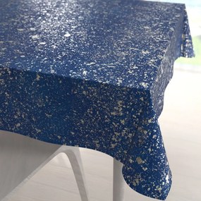 Biante Veľký zamatový štvorcový obrus Isabela IBL-005 Gold Design kráľovská modrá 200x200 cm