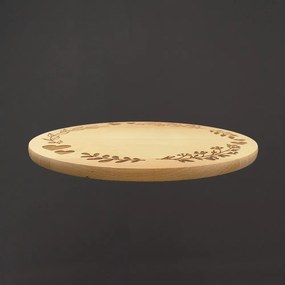 AMADEA Drevená otočná doštička s gravírom, masívne drevo, 35 cm