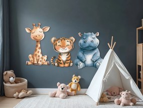 drevko |  Set obrazov na stenu Roztomilí kamaráti  55 x 92 cm