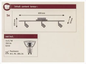 Paulmann 66708 - 3xGU10/10W Bodové svietidlo GEORGIA 230V