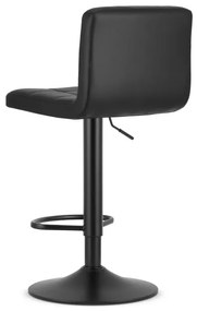 Set dvoch barových stoličiek PROT - ekokoža / čierne (čierna noha) 2ks