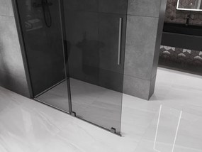 Mexen Velar, sprchová zástena s posuvnými dverami Walk-in 150 x 200 cm, 8mm šedé sklo, grafitová, 871-150-000-43-95