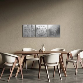 Obraz - Levanduľa (s hodinami) (90x30 cm)