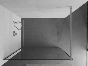 Mexen Kioto sprchová zástena 110x200 cm 8 mm, chrómový profil, sklo čierny rám, 800-110-101-01-70