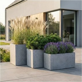 MI Sada podlhovastých kvetináčov GRAU 1/3