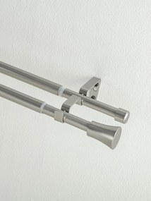 Garniža dvojradová Federico - brúsený nikel 120-210 cm