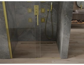 Mexen OMEGA posuvné sprchové dvere do otvoru 120 cm, zlatá-transparentná, 825-120-000-50-00