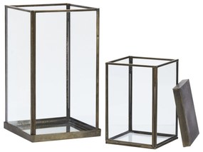 MADAM STOLTZ Lampáš / svietnik Aged Brass Menší