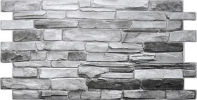 Obkladové panely 3D PVC TP10016863, cena za kus, rozmer 980 x 498 mm, bridlica sivá, GRACE