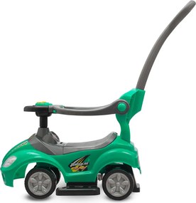 Detské odrážadlo s vodiacou tyčou 3v1 Baby Mix Mega Car zelené