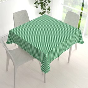 Biante Bavlnený štvorcový obrus Sandra SA-058 Zeleno-biele kocky 40x40 cm