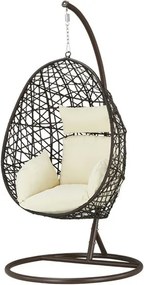 Sconto Závesné kreslo COLMAR hnedá mocca/krémová