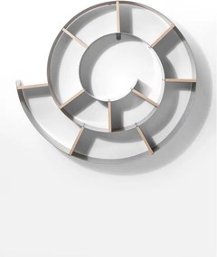 Sivá nástenná knižnica Kare Design Snail
