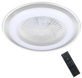 Brilagi - LED Stmievateľné svietidlo s ventilátorom RONDA LED/48W/230V strieborná+DO