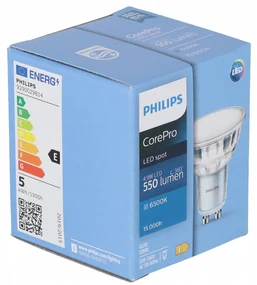 LED žiarovka Philips GU10 - 4,9 W - 550 Lm - studená biela - CorePro Premium