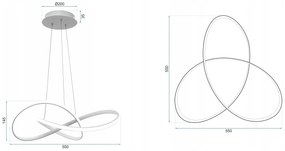 Toolight - LED stropné svietidlo + diaľkový ovládač APP393-CP, chrómová, OSW-06909