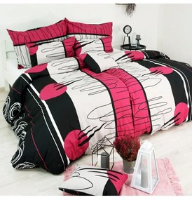 Obliečky Split bordové EMI, Štandardný set jednolôžko obsahuje 1x 140x200 + 1x 70x90