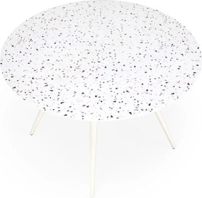 Jedálenský stôl Aramis 120 cm terrazzo biely