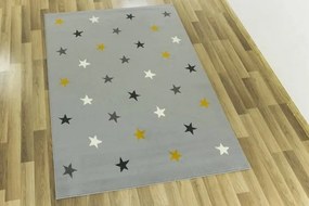 Detský koberec Kids 533752/89945 Hviezdy sivý
