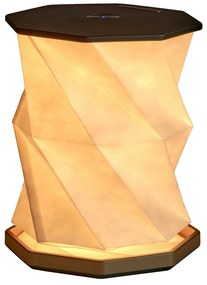 Čierna svetelná dekorácia na USB ø 12 cm Twist Hexagon – Gingko