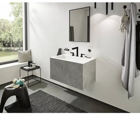 Hansgrohe Finoris - 3-otvorová umývadlová batéria 160 s odtokovou súpravou Push-Open, čierna matná 76034670