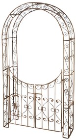 Oblúk na ruže Sima s bránkou - Hnedá antik