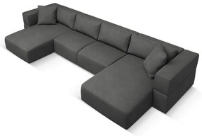 Tmavosivá rohová pohovka do "U" Esther – Milo Casa