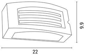 Vonkajšie nástenné svietidlo 1xE27/10W/230V IP54 šedá