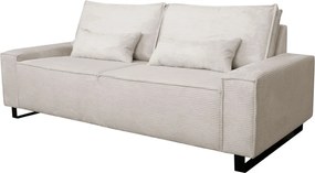 Trojmiestna pohovka Cassino, krémová štrukturovaná látka