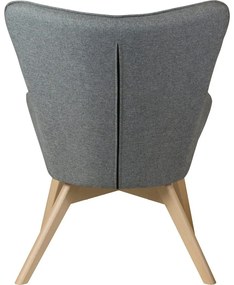 Sivé kreslo Niko – Ropez