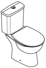 GROHE 39942000 - WC kombi súprava BAU CERAMIC keramika/biela