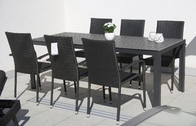 Záhradný jedálenský set Viking XL + 6x ratanová stolička Paris