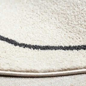 Dywany Łuszczów, Kusový koberec Fusion 8297 cream/dark grey, 160x220, biela, kancelária