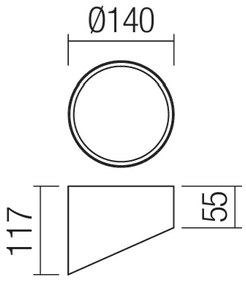 Redo 01-1630 - LED bodové svietidlo UTO LED/18W/230V pr. 14 cm čierne