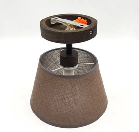 Brilagi - LED  Prisadený luster ANTHONY 1xE14/60W/230V dub orech/hnedá