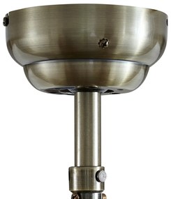 Stropný ventilátor mosadzný s drevom 107,5 cm s ťahovým spínačom - Mistral Karel