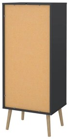 Antracitová vysoká komoda 50x120 cm Bodo – Tvilum