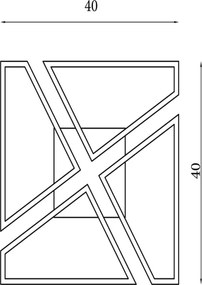 Searchlight 36520SI - LED Stmievateľné stropné svietidlo QUATRO LED/29W/230V 40x40 cm