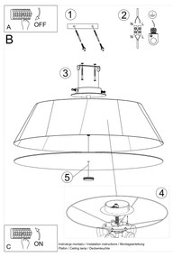 Sollux Stropné svietidlo VEGA 70 black SL_0822