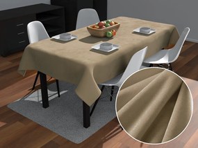 Biante Zamatový obdĺžnikový obrus Velvet Premium SVP-026 Kávovo béžový 120x180 cm