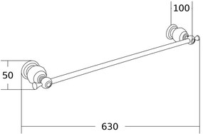 Mexen príslušenstvo, ESTELA držiak na uteráky 1-radový, chróm, 7011524-00