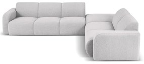 Svetlosivá rohová pohovka z textílie bouclé (pravý roh) Molino – Micadoni Home