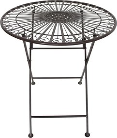 Tmavohnedá kovová záhradná jedálenská súprava pre 2 osoby – Garden Pleasure