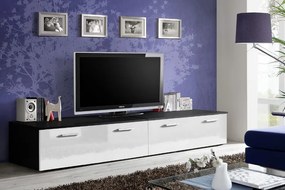 TV stolík/skrinka Deon 23 ZW DU (čierna + lesk biely). Akcia -21%. Vlastná spoľahlivá doprava až k Vám domov. 764367