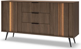 Komoda Flaro 153 cm so zásuvkami - dub dunin